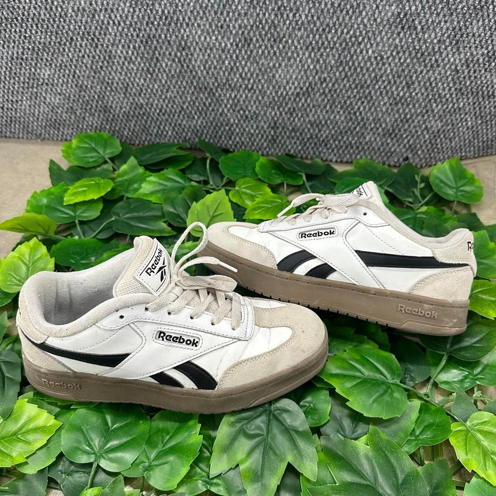 Reebok Club C 85 White Black Gum Sole Sneakers